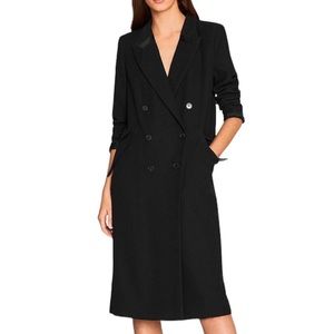 ba&sh Black Double-Breasted Coat